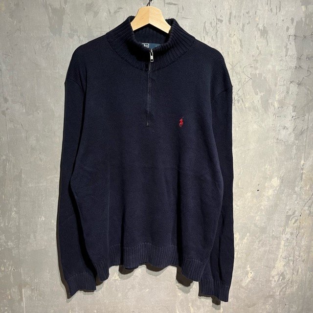 Polo by Ralph Lauren Cotton Half Zip Knit Sweater