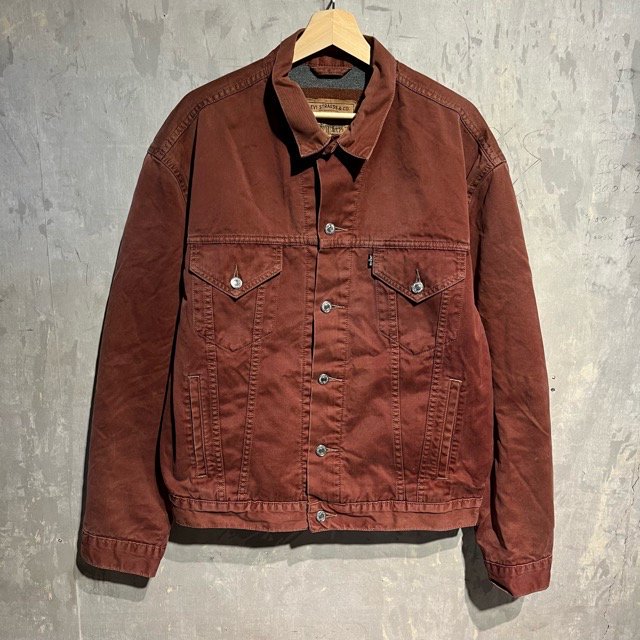 90's Euro Levi's 70614 Check Lining Tracker Jacket