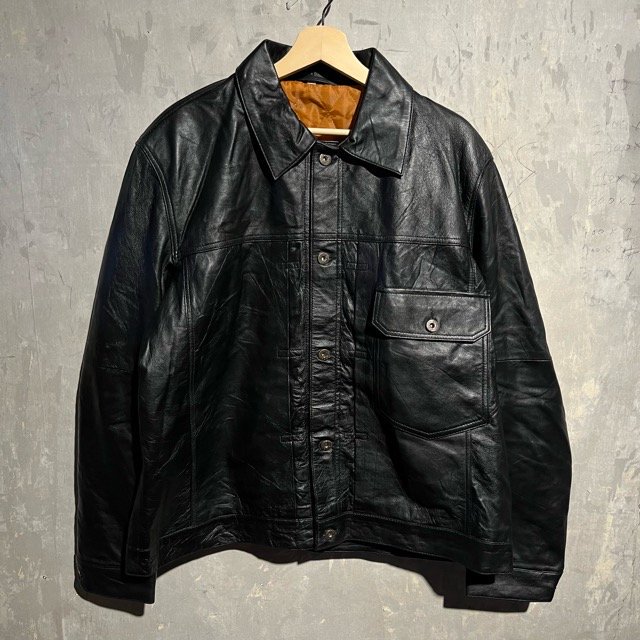 ƹ Trucker Leather Jacket