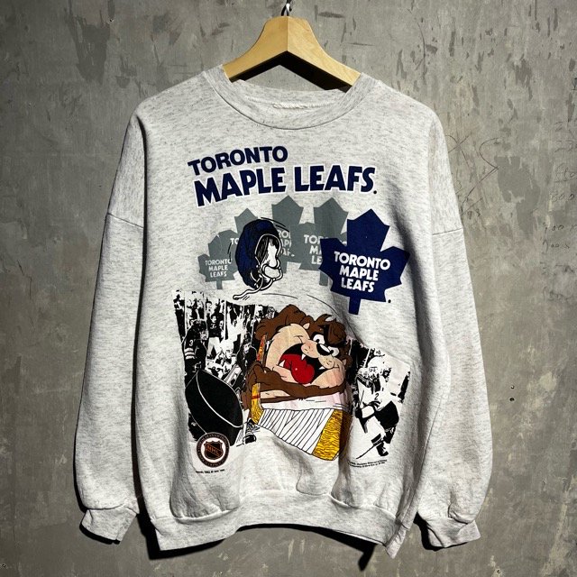 90's NFL TORONTO MAPLE LEAFS L/S Tasmanian Devil Print Sweat Shirt