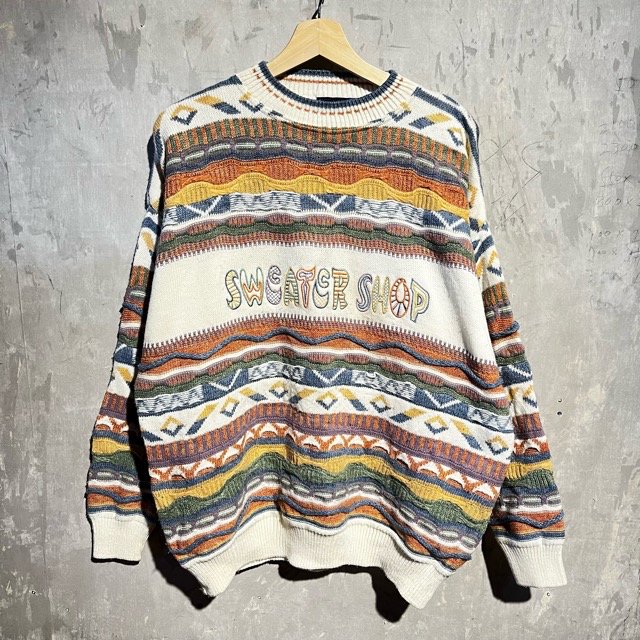 Sweater Shop 3D Cotton Knit Sweater