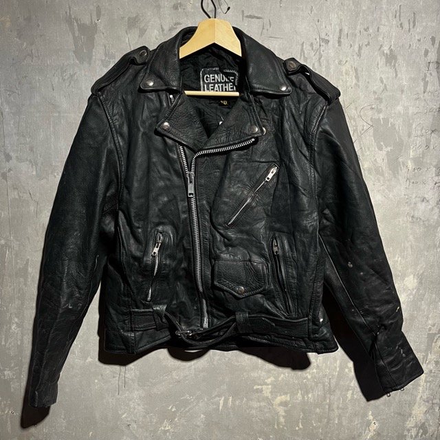 80's Leather Double Riders Jacket