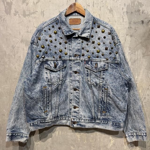 80's Levi's 70507 0219 Chemical Wash Studs Denim Jacket ''MADE IN USA''