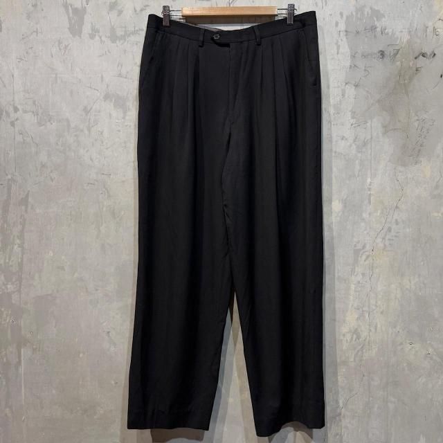 〜80's European 3-Tuck Wool Slacks Pants MADE IN ITALY