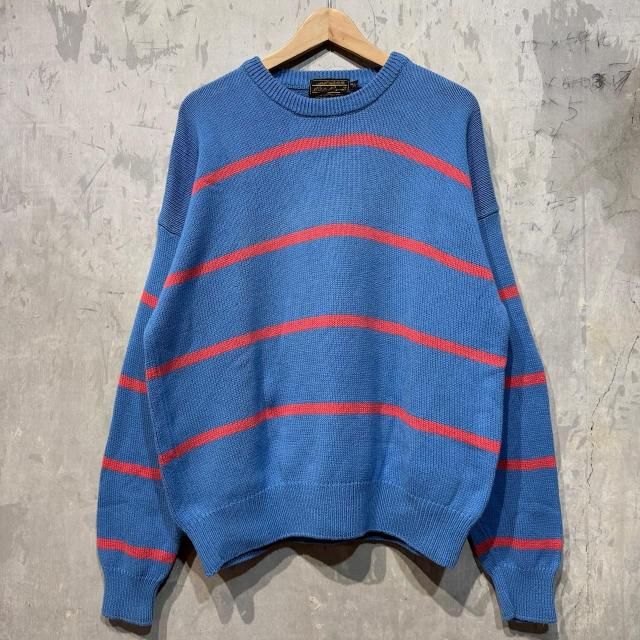 80's Eddie Bauer Border Cotton Knit Sweater