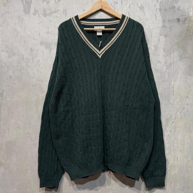 90's L.L. Bean Tilden Cotton Knit Sweater MADE IN CANADA