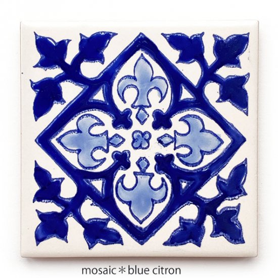 チュニジアのタイル - mosaic＊blue citron　モザイク・ブルー シトロン
