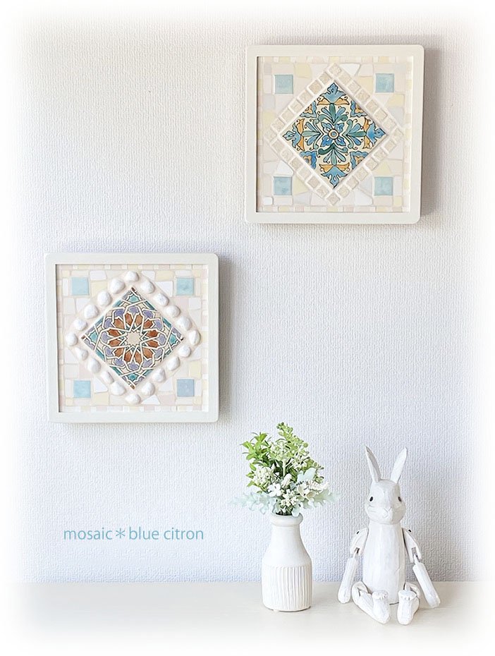 チュニジアタイルの壁飾り- mosaic＊blue citron モザイク・ブルー