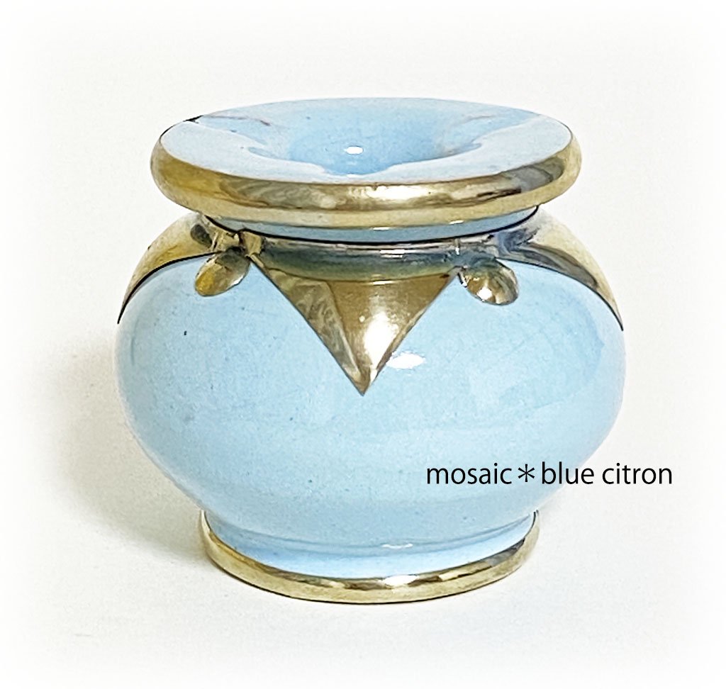 モロッコ雑貨。モロッコの灰皿＊アイスブルー - mosaic＊blue citron