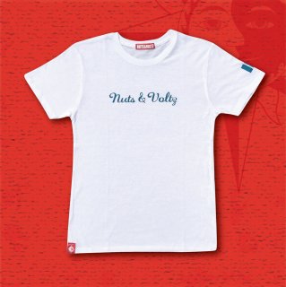 NUTS & VOLTZ LEAF MARK LOGO T-Shirts (White)