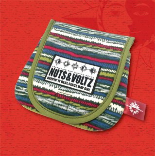 NUTS & VOLTZ REEL CASE (Matcha Green Multi  Stripe Cloth )