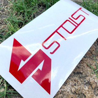 STOIST S-SHARP LOGO CUTTING STICKER (Red)