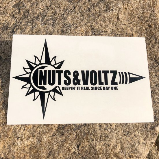 NUTS & VOLTZ LOGO CUTTING STICKER (Black) - 釣りをもっと楽しむため