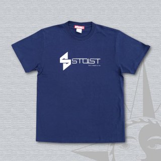 STOIST S-SHARP LOGO T-Shirts (Indigo Blue & Silver Print)