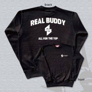 STOIST REAL BUDDY Crew Neck Sweatshirt (Black)