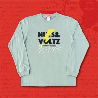 NUTS&VOLTZ HIGH VOLTAGE FISHING Long Sleeves T-Shirts (Smoky Green)<img class='new_mark_img2' src='https://img.shop-pro.jp/img/new/icons15.gif' style='border:none;display:inline;margin:0px;padding:0px;width:auto;' />