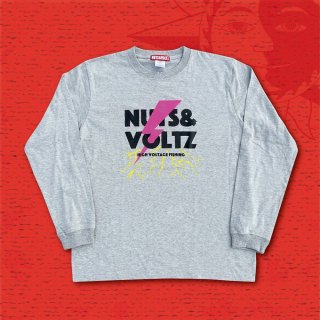 NUTS&VOLTZ HIGH VOLTAGE FISHING Long Sleeves T-Shirts (Gray)