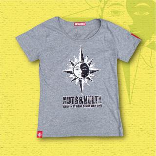 NUTS & VOLTZ LOGO-T for Women's (Charcoal Grey)