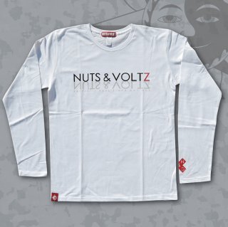 NUTS & VOLTZ URBAN SIDE Long Sleeves T-Shirts (White)