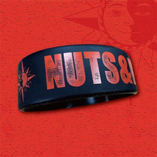 NUTS & VOLTZ LOGO SLICON WRISTBAND 24mm (Black Body  Red Logo)