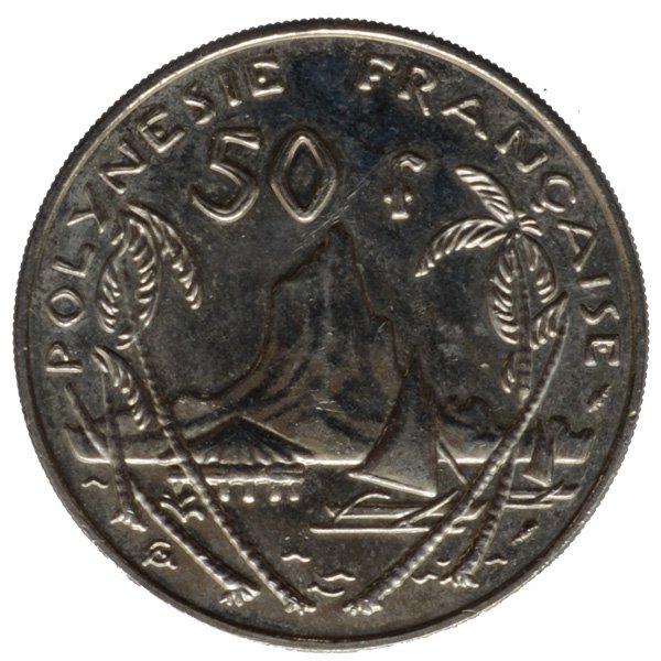 フランス領ポリネシア50フラン硬貨