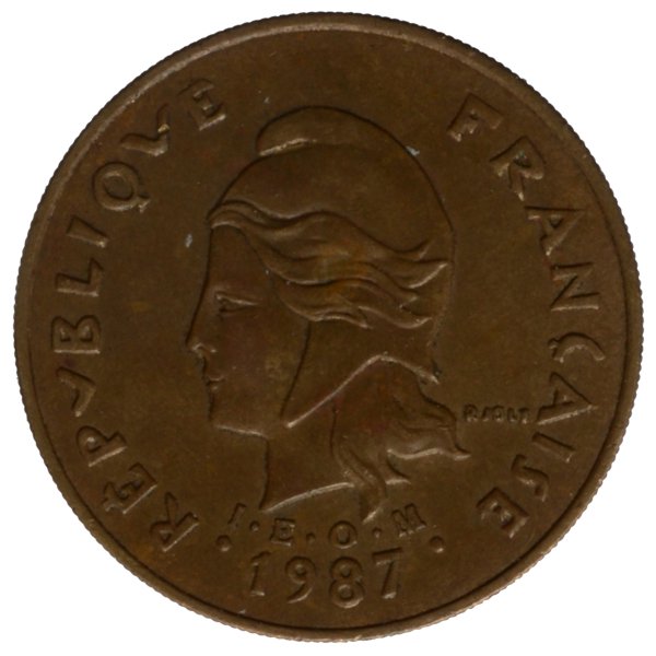 フランス領ポリネシア100フラン硬貨
