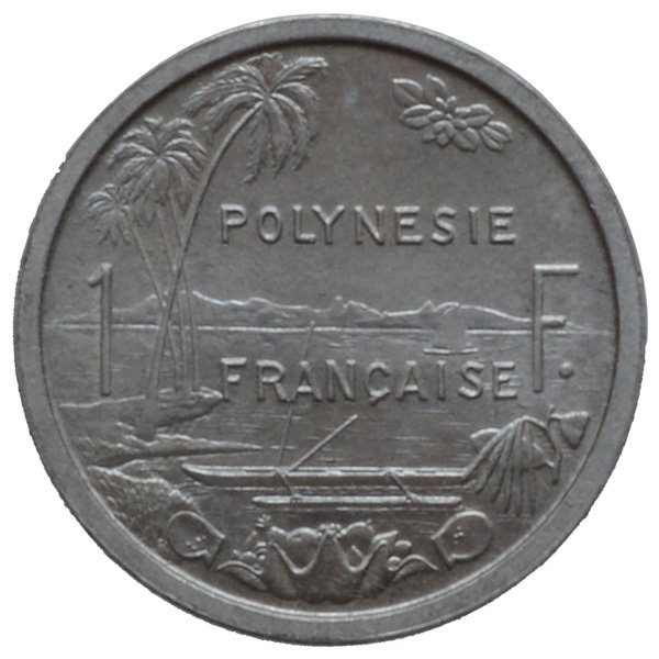 1965年フランス領ポリネシア1フラン硬貨