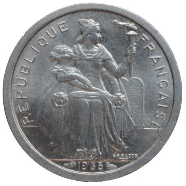 フランス領ポリネシア2フラン硬貨