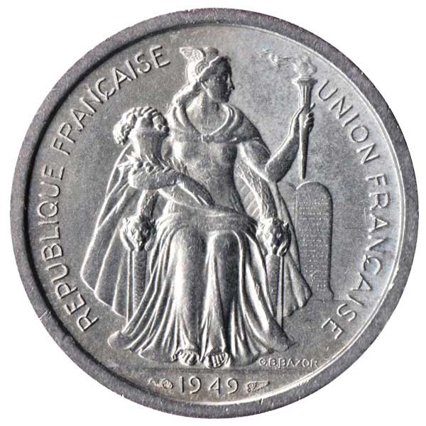 フランス領ポリネシア2フラン硬貨