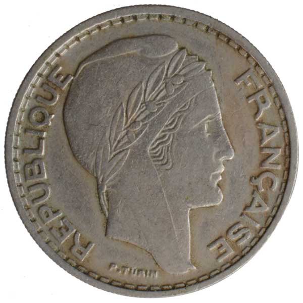 フランス領アルジェリア50フラン硬貨