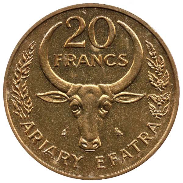 マダガスカル50フラン硬貨