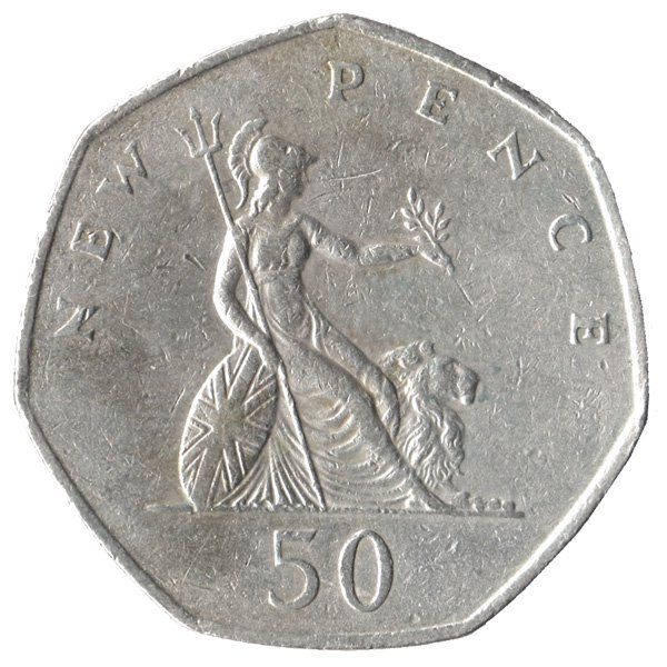 セットアップの通販 （レア）値下げしたよイギリス貨幣 50ペンス（1997