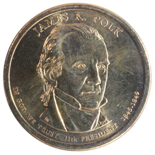 アメリカ大統領ジェームズK・ポーク記念1ドル硬貨