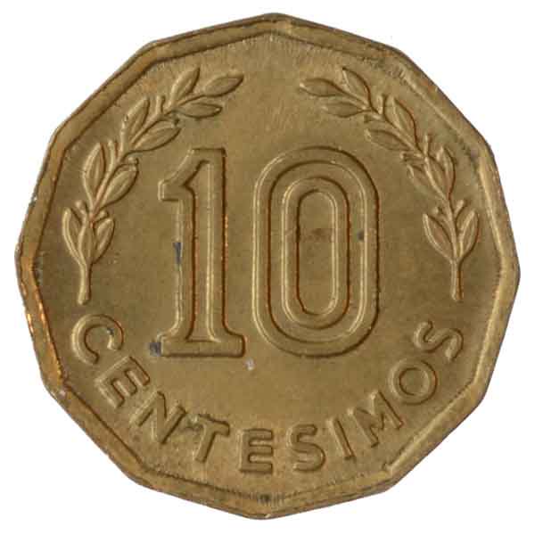 ウルグアイ10センテシモス硬貨