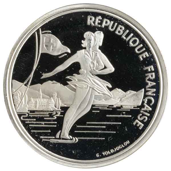 アルベールビルオリンピック記念100フラン銀貨|フランス|コレクターズショップトモリンズ24
