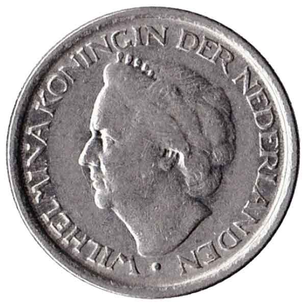 硬貨 ウィルヘルミナ女王25セント硬貨|オランダ|トモリンズ24