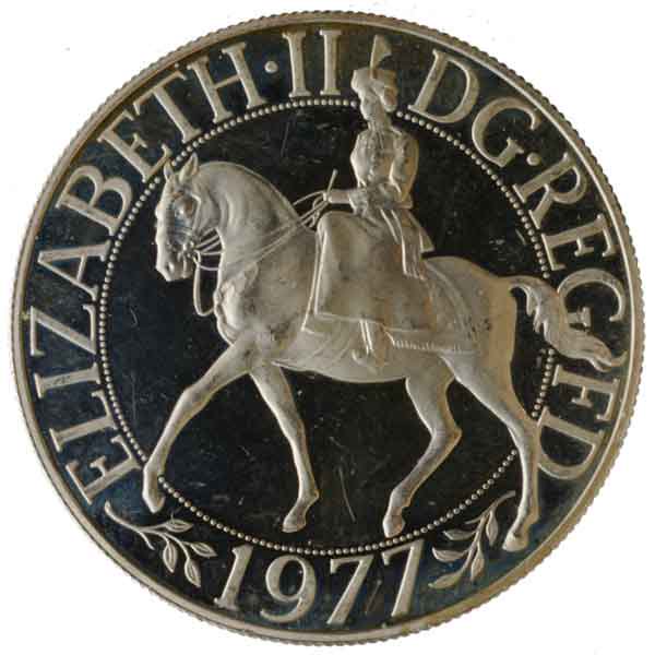 エリザベス2世女王即位25周年記念25ニューペンスプルーフ銀貨 