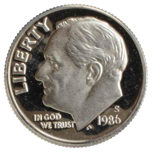 ルーズベルト1ダイム硬貨（プルーフ仕様）