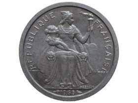 1965年フランス領ポリネシア1フラン硬貨|フランス|トモリンズ24