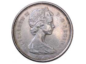 エリザベス2世25セント銀貨|カナダ|コレクターズショップの 