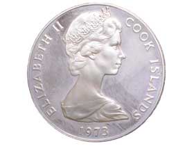 エリザベス2世戴冠式20周年記念2ドル銀貨|クック諸島|コレクターズ 