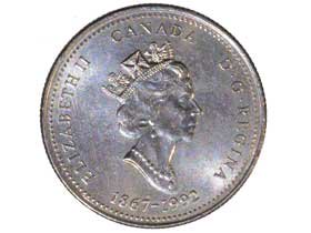 カナダ建国125周年記念25セント硬貨|カナダ|コレクターズショップ