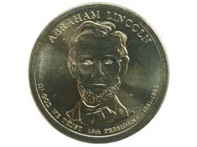 第16代アメリカ大統領エイブラハム・リンカーン記念1ドル硬貨|コレクターズショップトモリンズ24