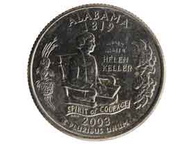 アメリカ50州シリーズアラバマ州記念25セント硬貨|コレクターズショップトモリンズ24