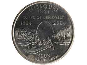 アメリカ50州シリーズミズーリ州記念25セント硬貨|コレクターズ 