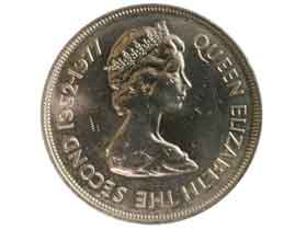 エリザベス女王2世即位25周年記念50ペンス硬貨|フォークランド諸島 