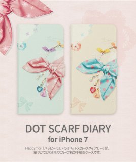 HappymoriʥϥåԡˡiPhone 8 iPhone 7 iPhone SE 2.3 Ģ Dot Scarf Diary Ǥ륪ꥸʥƥդǥ
