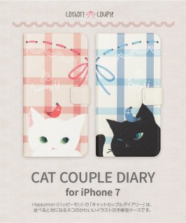 Happymoriʥϥåԡˡ iPhone 8 iPhone 7 iPhone SE 2.3 Ģ Cat Couple Diary ԥ󥯤ȥ֥롼ǭФΥǥ