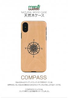 Man&Woodʥޥ󥢥ɥåɡˡiPhone X/XS 5.8 Compass ŷڤȤäʥʥåɤμ륱