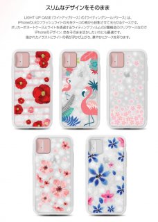 LIGHT UP CASEiPhone X/XS 5.8 Lighting Shield Case Clear Case Flower LEDΥ饤ȤȿƸ ߥ͡